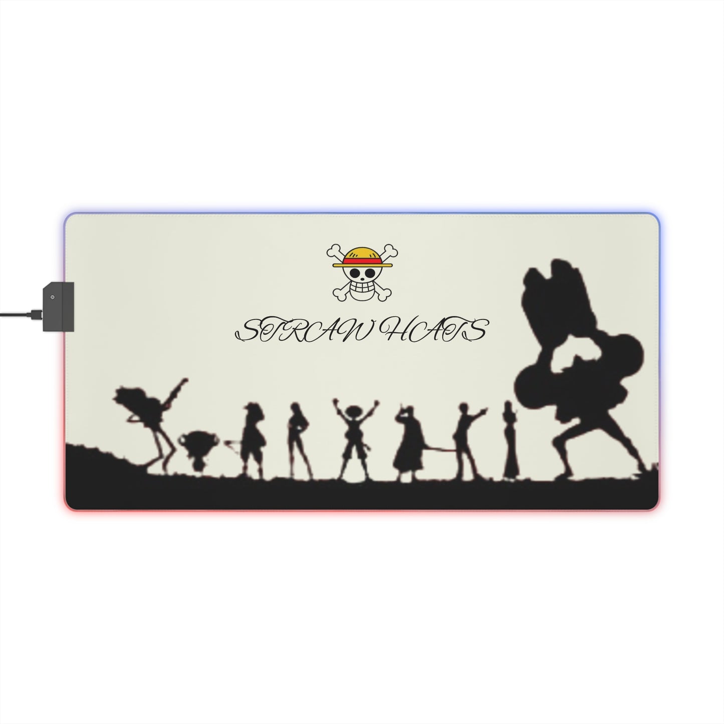Straw Hats LED Gaming Mouse Pad