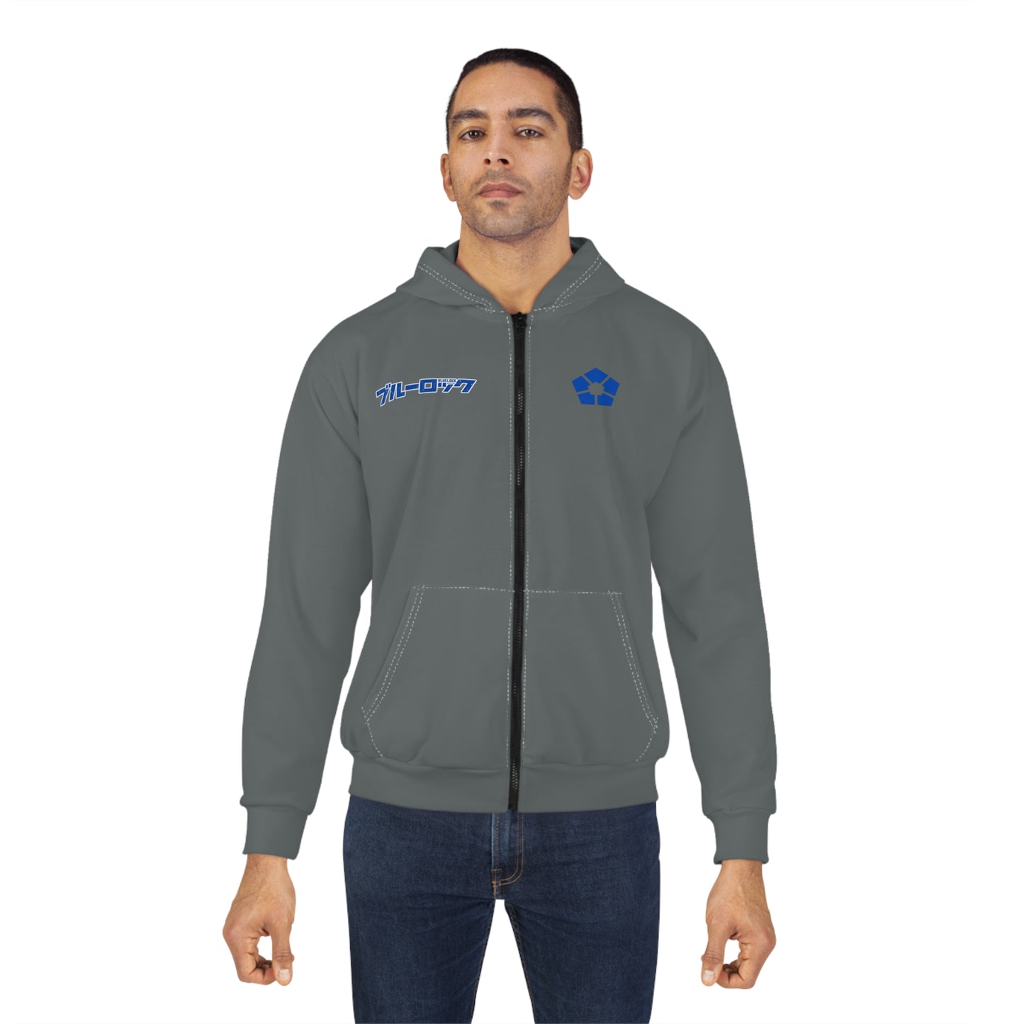 Blue Lock Zip up Hoodie.