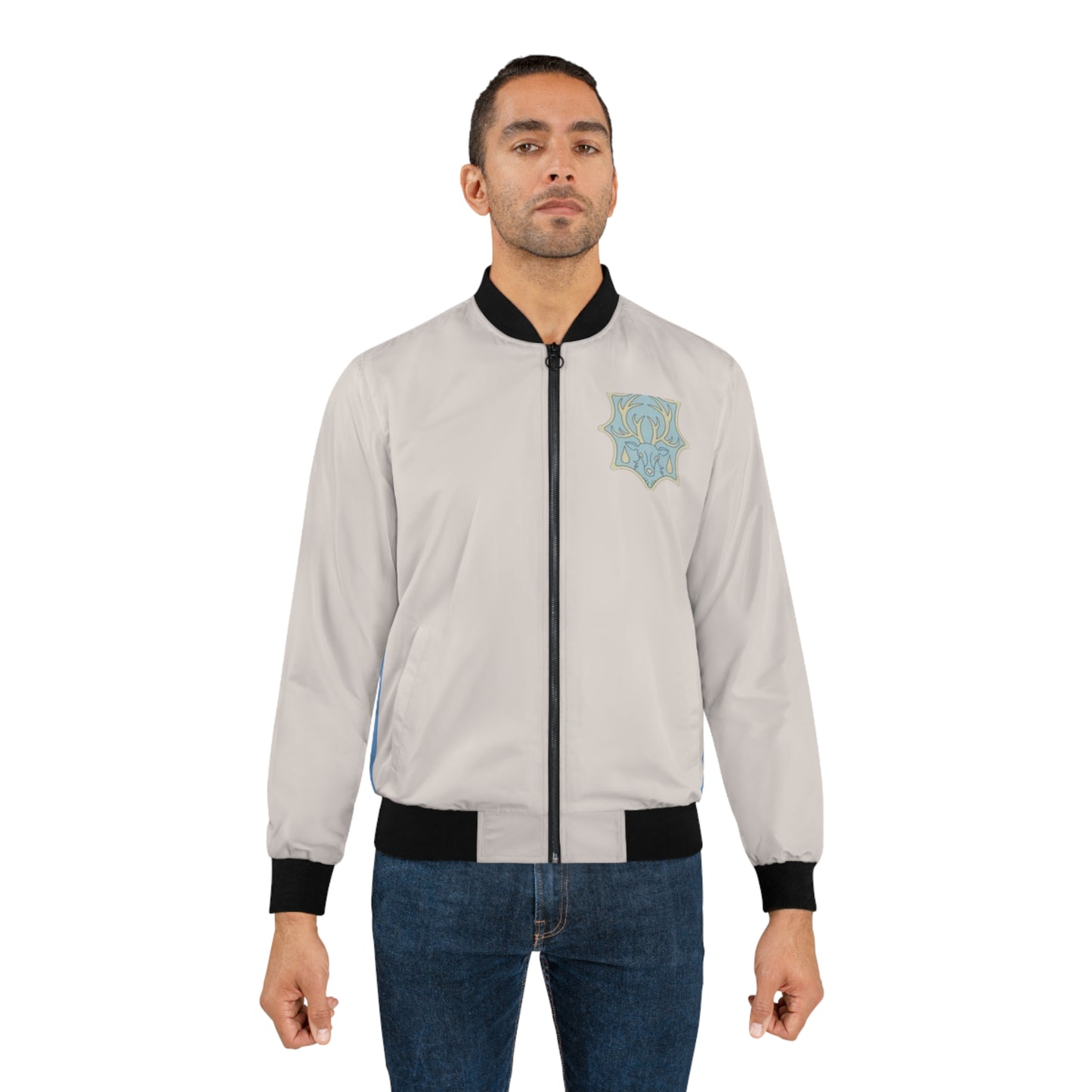 Aqua Deer Bomber Jacket