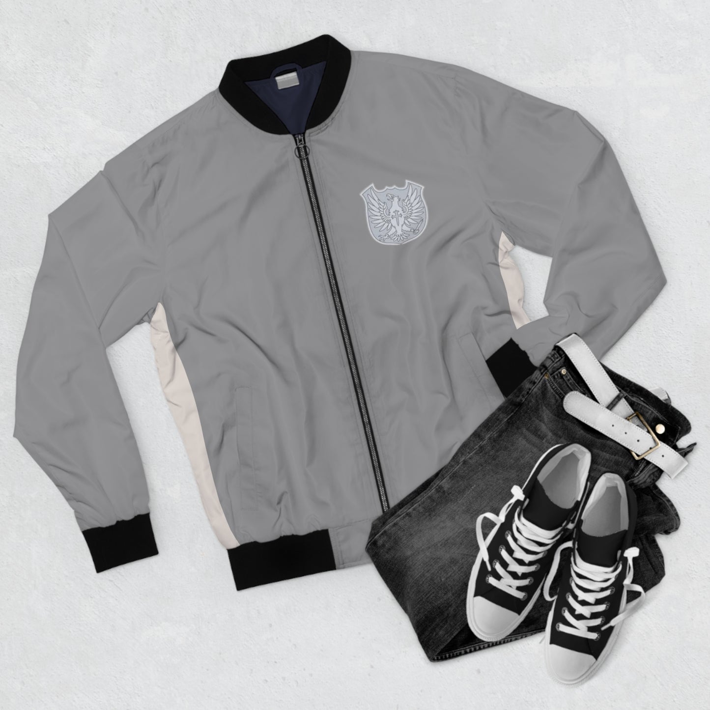 Sliver Eagles Men's Bomber Jacket.