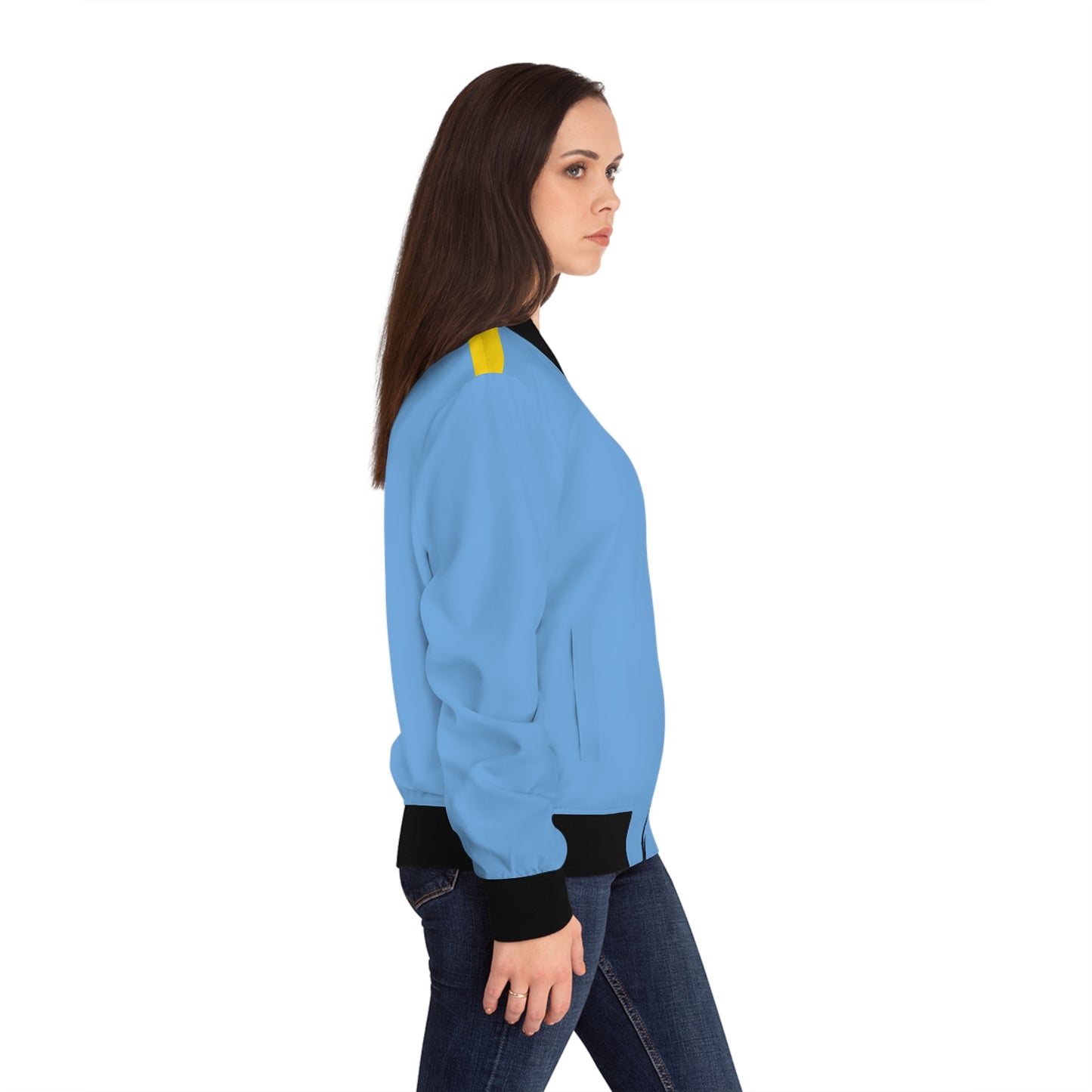 Blue Rose Bomber Jacket.