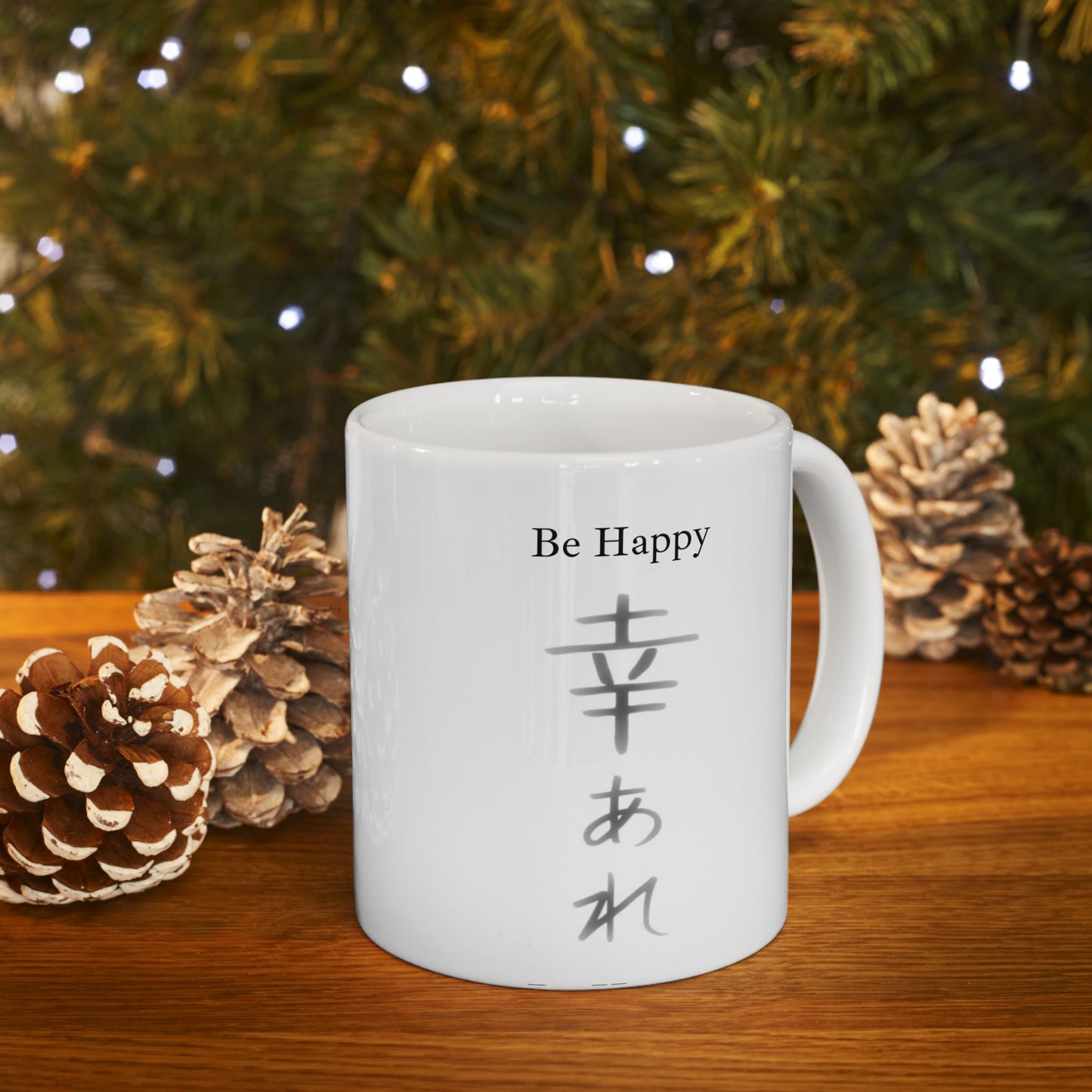 Be Happy Ceramic Mug, (11oz, 15oz)