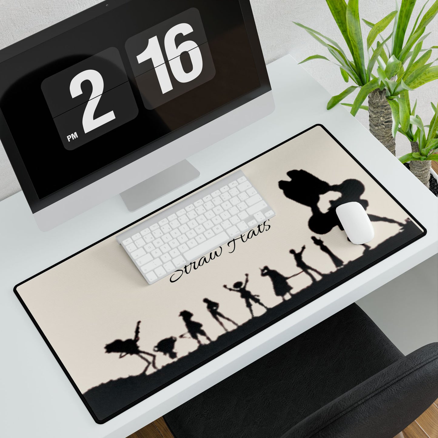 Straw Hat Desk Mat.