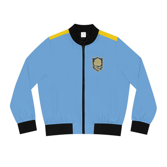 Blue Rose Bomber Jacket.