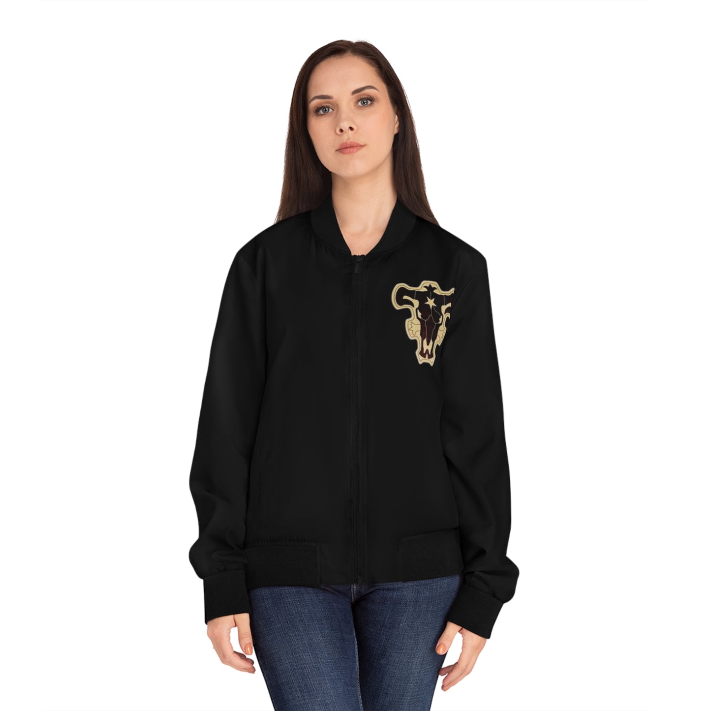 Black Bulls Women's Bomber Jacket